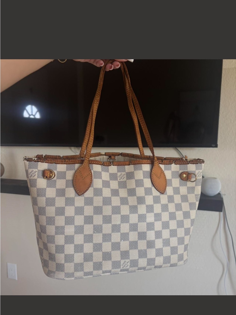 Louis Vuitton Damier Azur PM tore